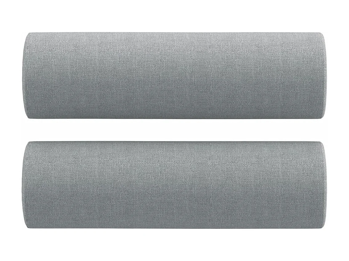 Ensemble de canapés 3 pcs coussins gris clair tissu