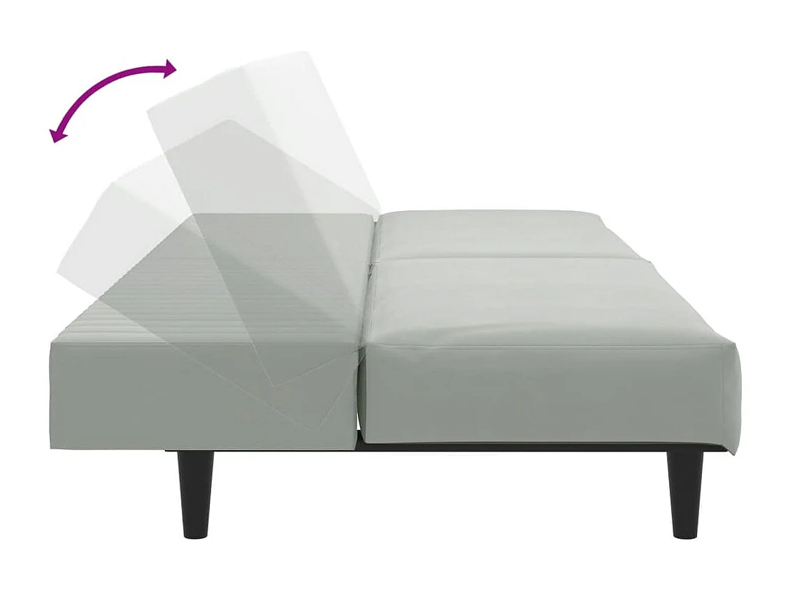 Ensemble de canapés 2 pcs gris clair velours