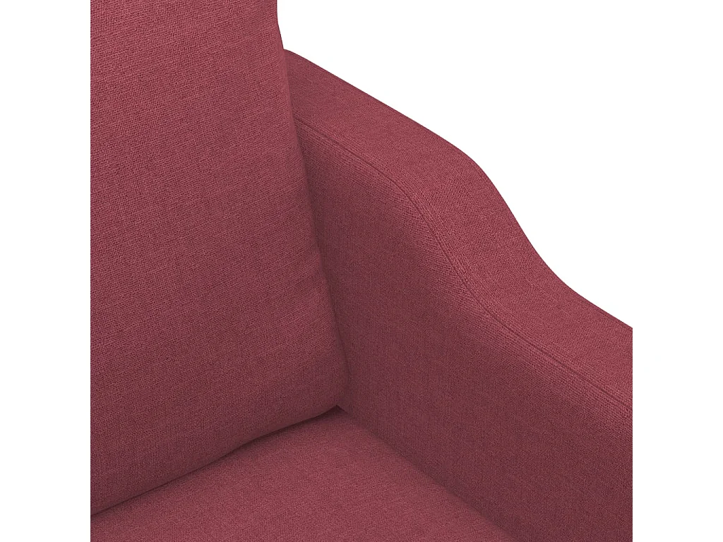 Ensemble de canapés 3 pcs avec coussins Rouge bordeaux Tissu