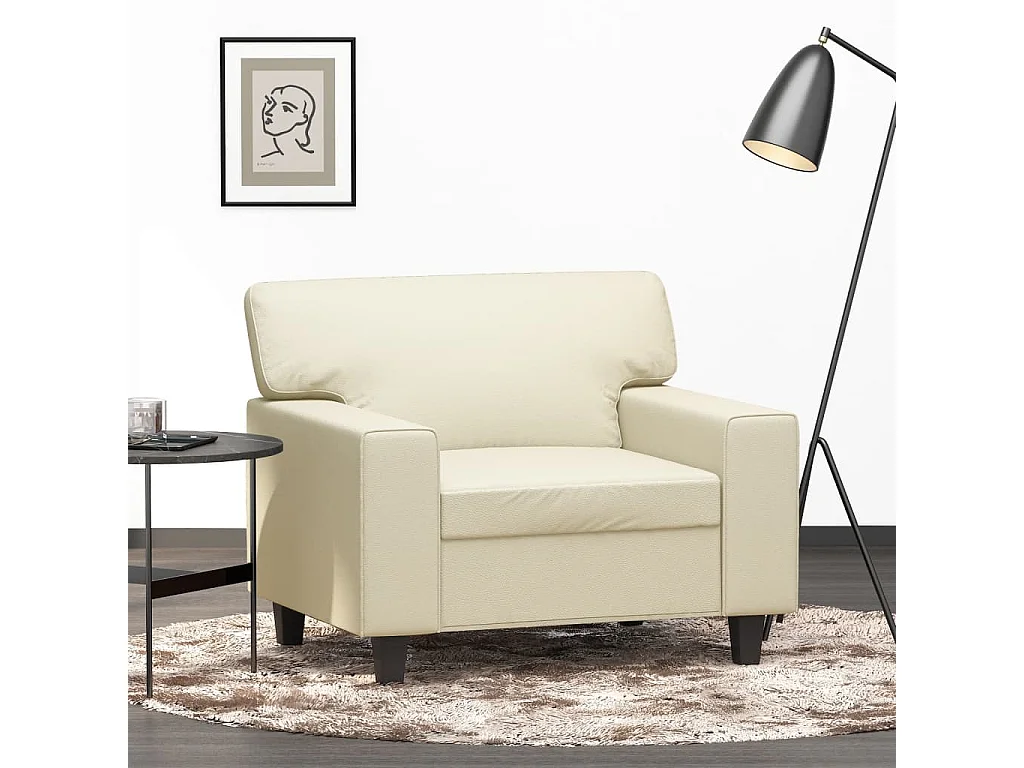 Poltrona Crema 60 cm in Similpelle