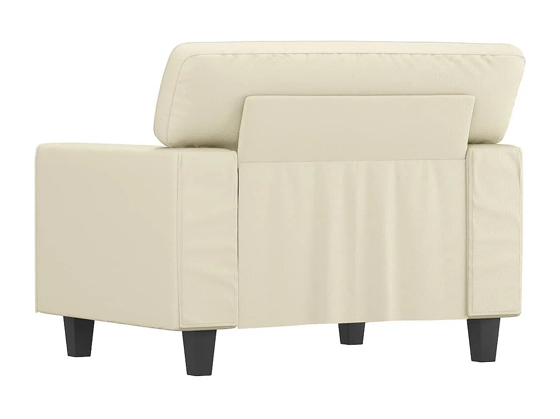 Poltrona 60 cm couro artificial creme