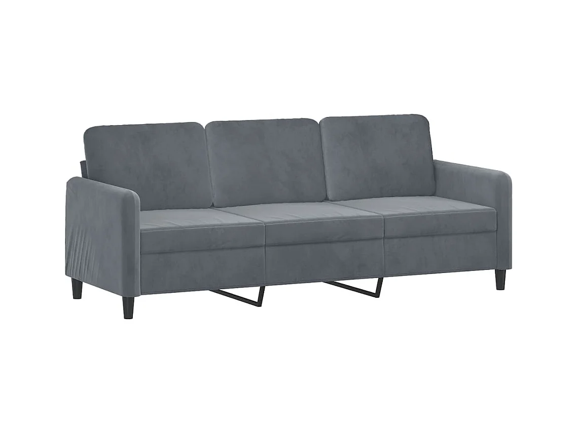 Ensemble de canapés 3 pcs gris foncé velours