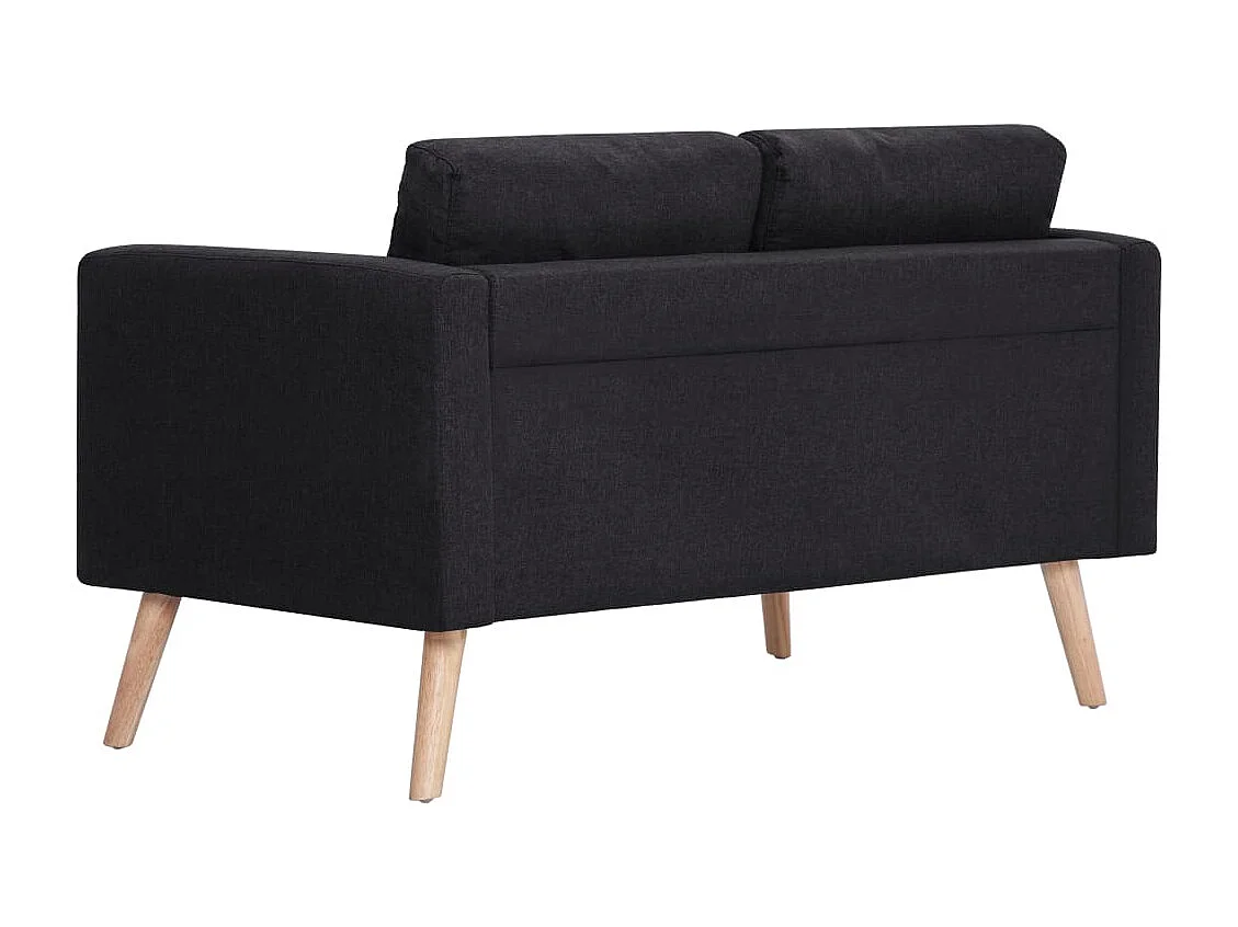 Set Divani 2 pz in Tessuto Nero