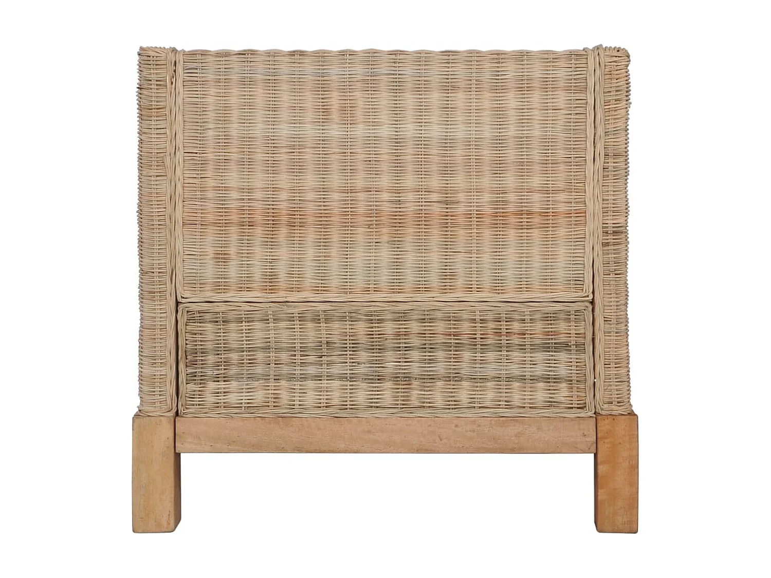 Set di Divani 2 pz con Cuscini in Rattan Naturale