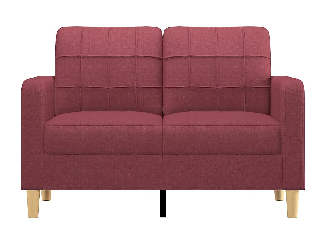 Sofá de 2 lugares tecido 120 cm vermelho tinto