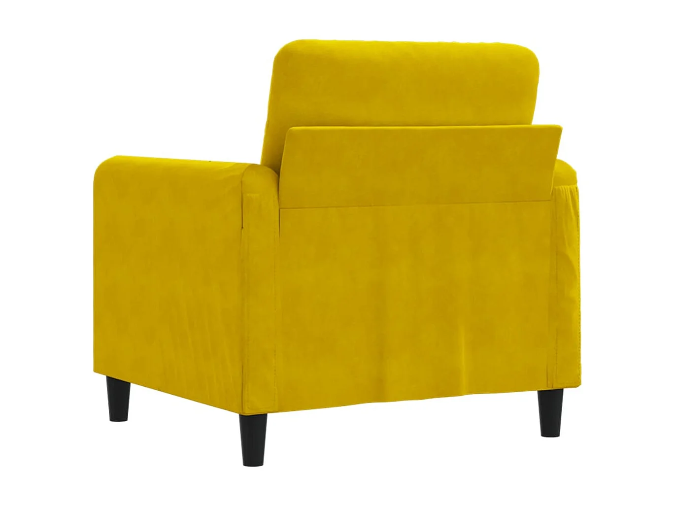 Poltrona 60 cm veludo amarelo