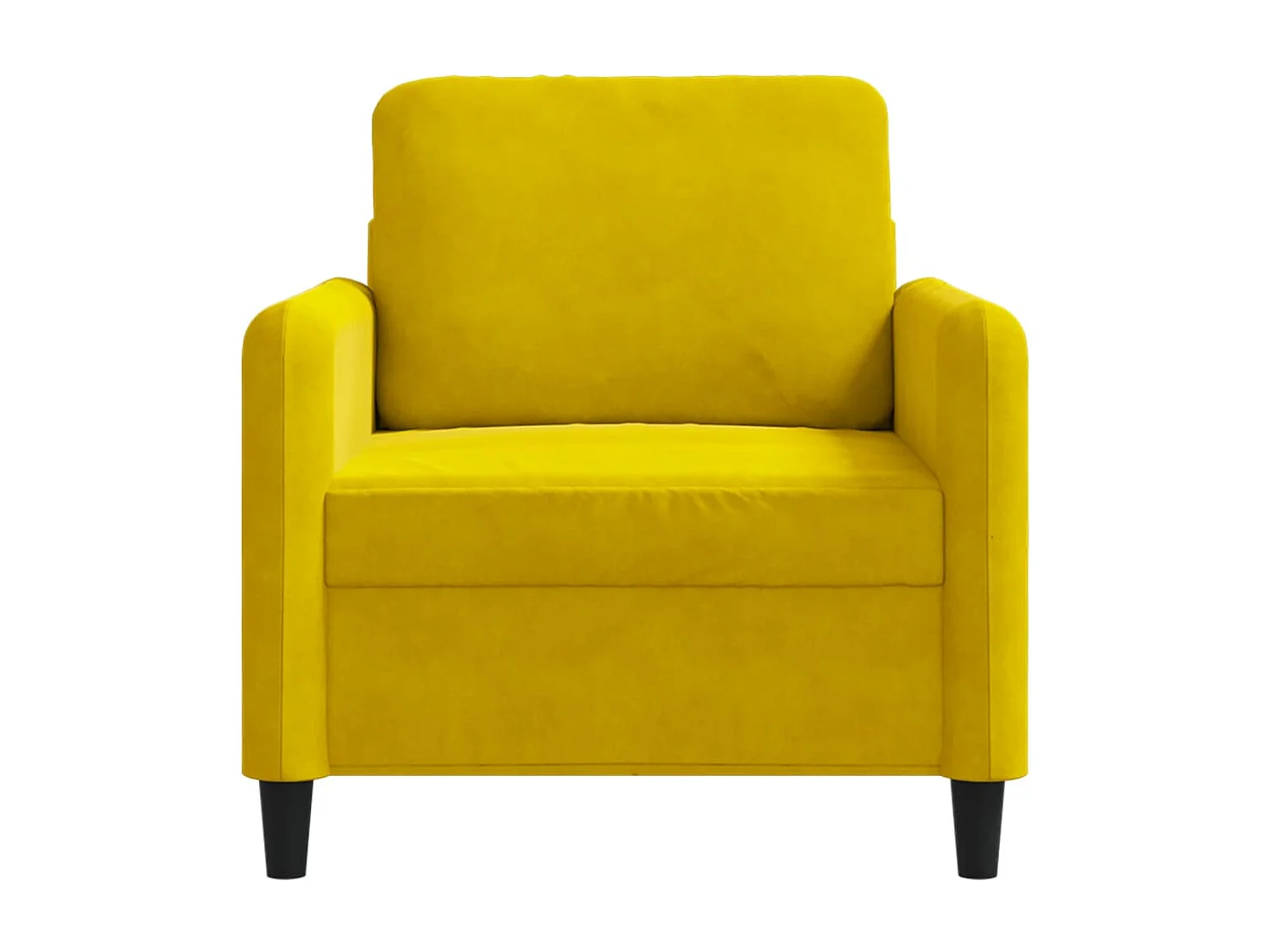 Poltrona 60 cm veludo amarelo