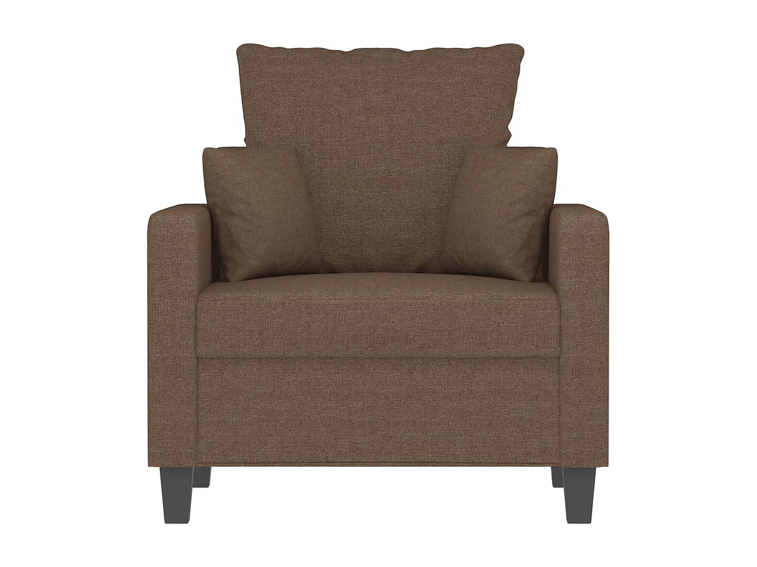 Sillón de tela marrón 60 cm