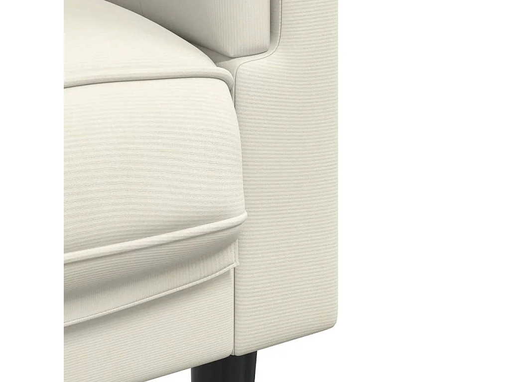 Sillón con cojín terciopelo color crema