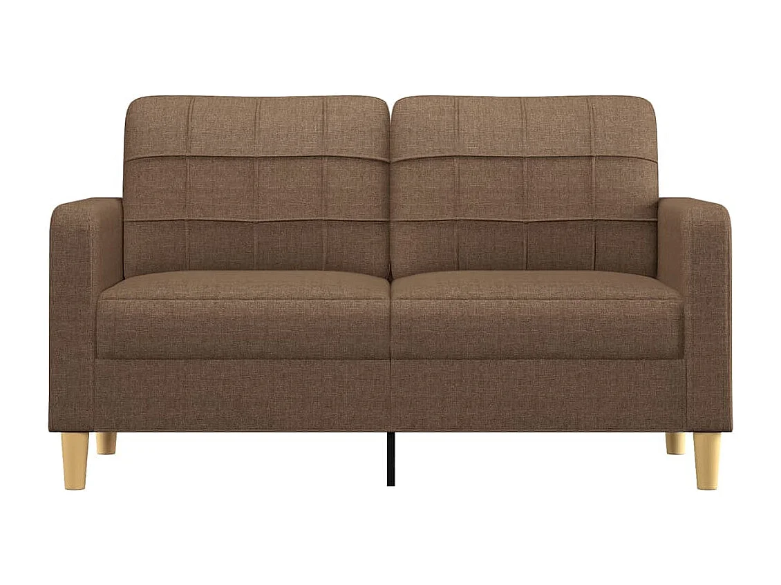 Canapé à 2 places Marron 140 cm Tissu