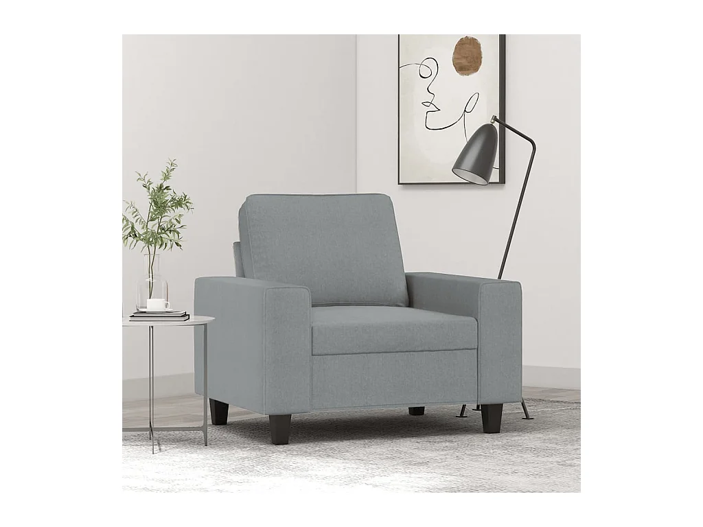 Fauteuil Gris clair 60 cm Tissu