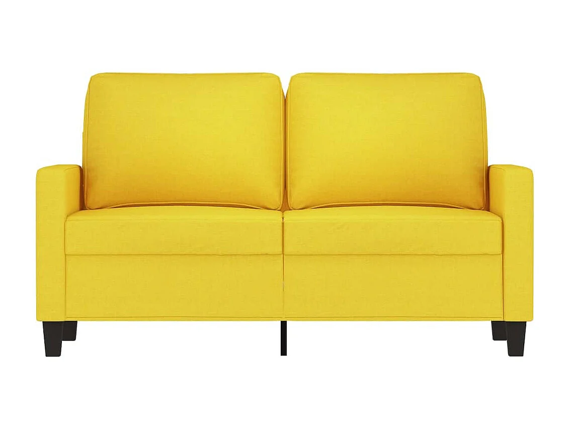 Canapé à 2 places Jaune clair 120 cm Tissu