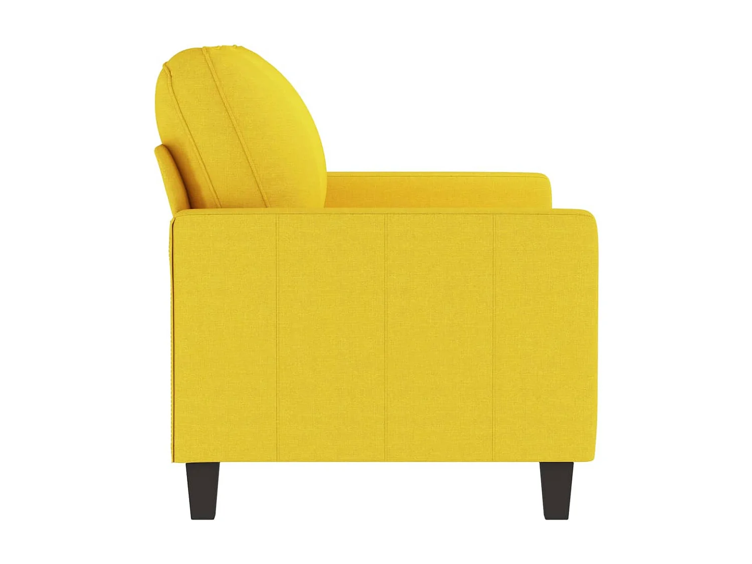 Sofá de 2 plazas de tela amarillo claro 120 cm