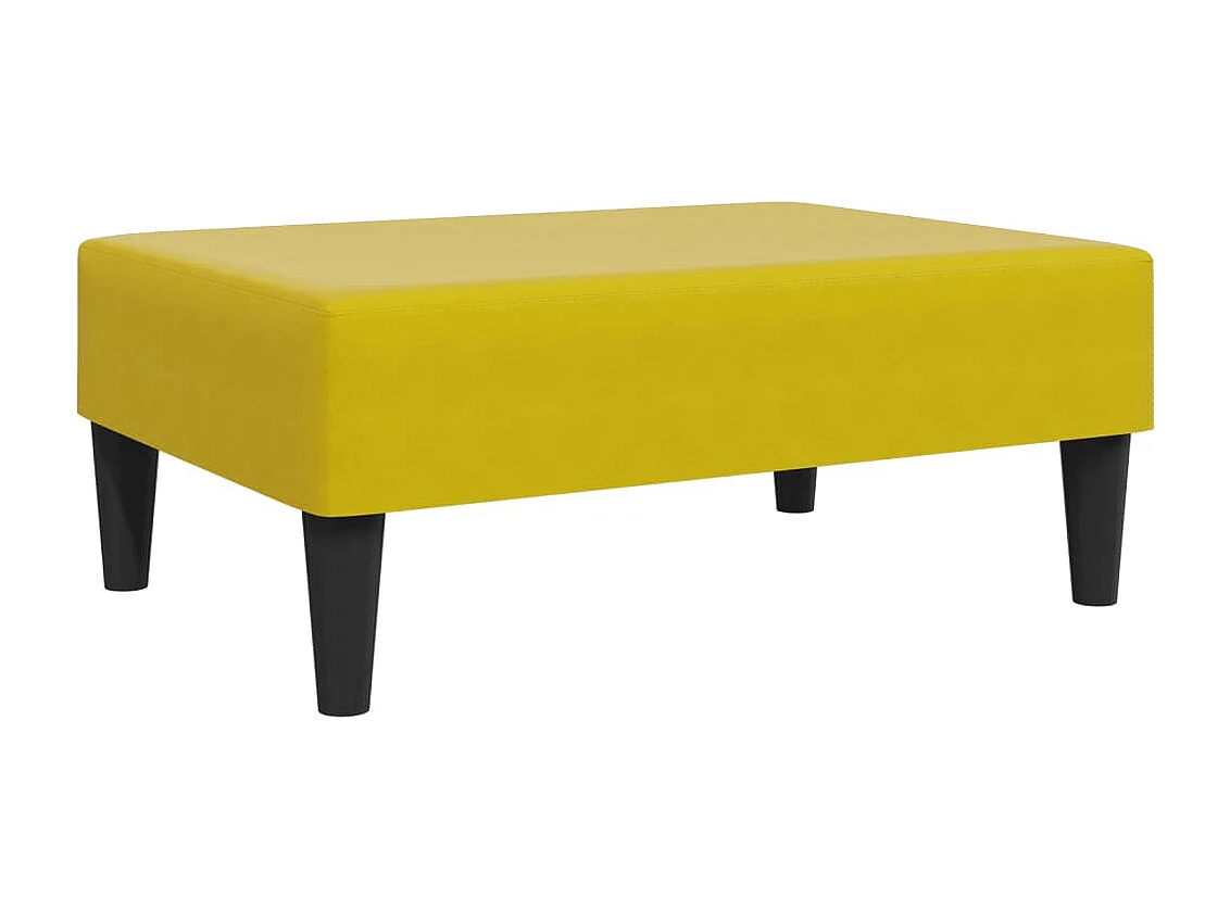 Ensemble de canapés 2 pcs avec coussins jaune velours