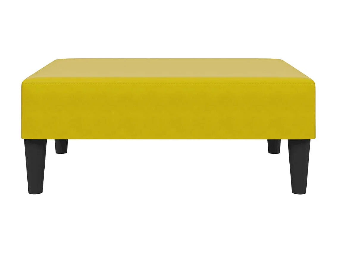 Ensemble de canapés 2 pcs avec coussins jaune velours