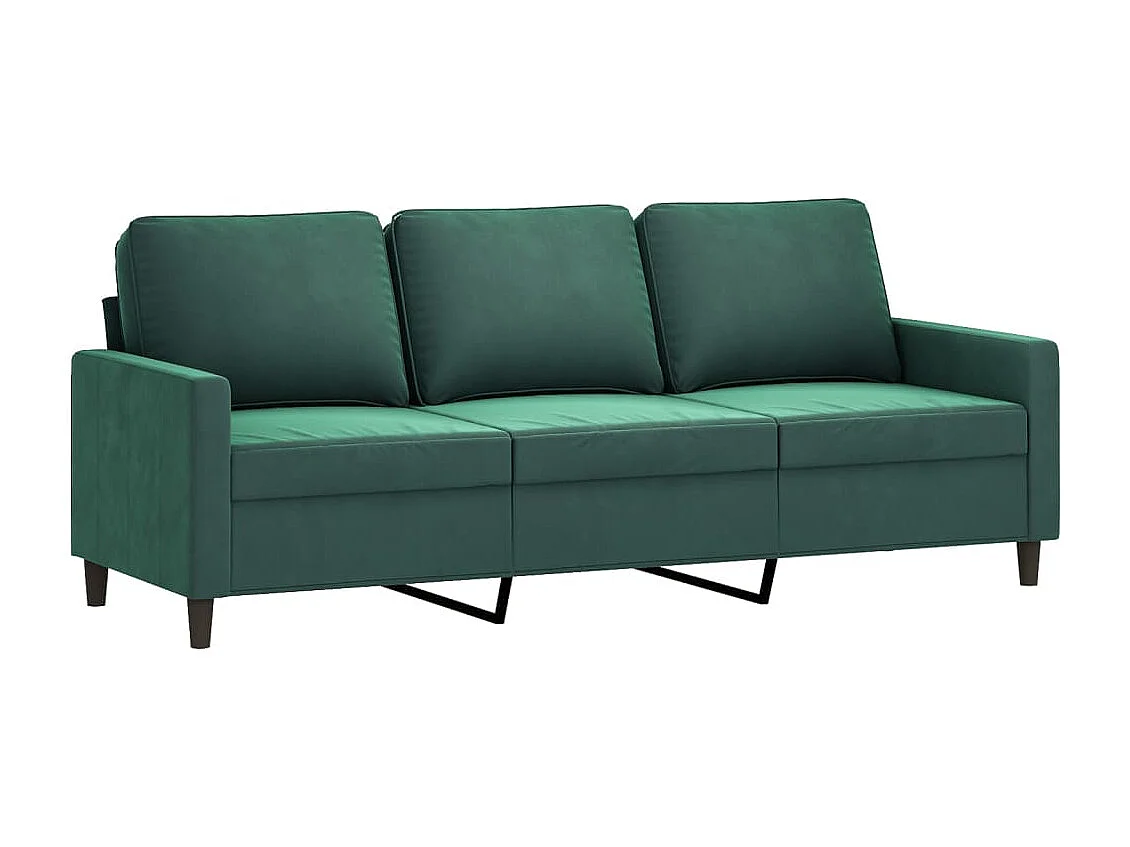 3-Sitzer-Sofa Dunkelgrün 180 cm Samt