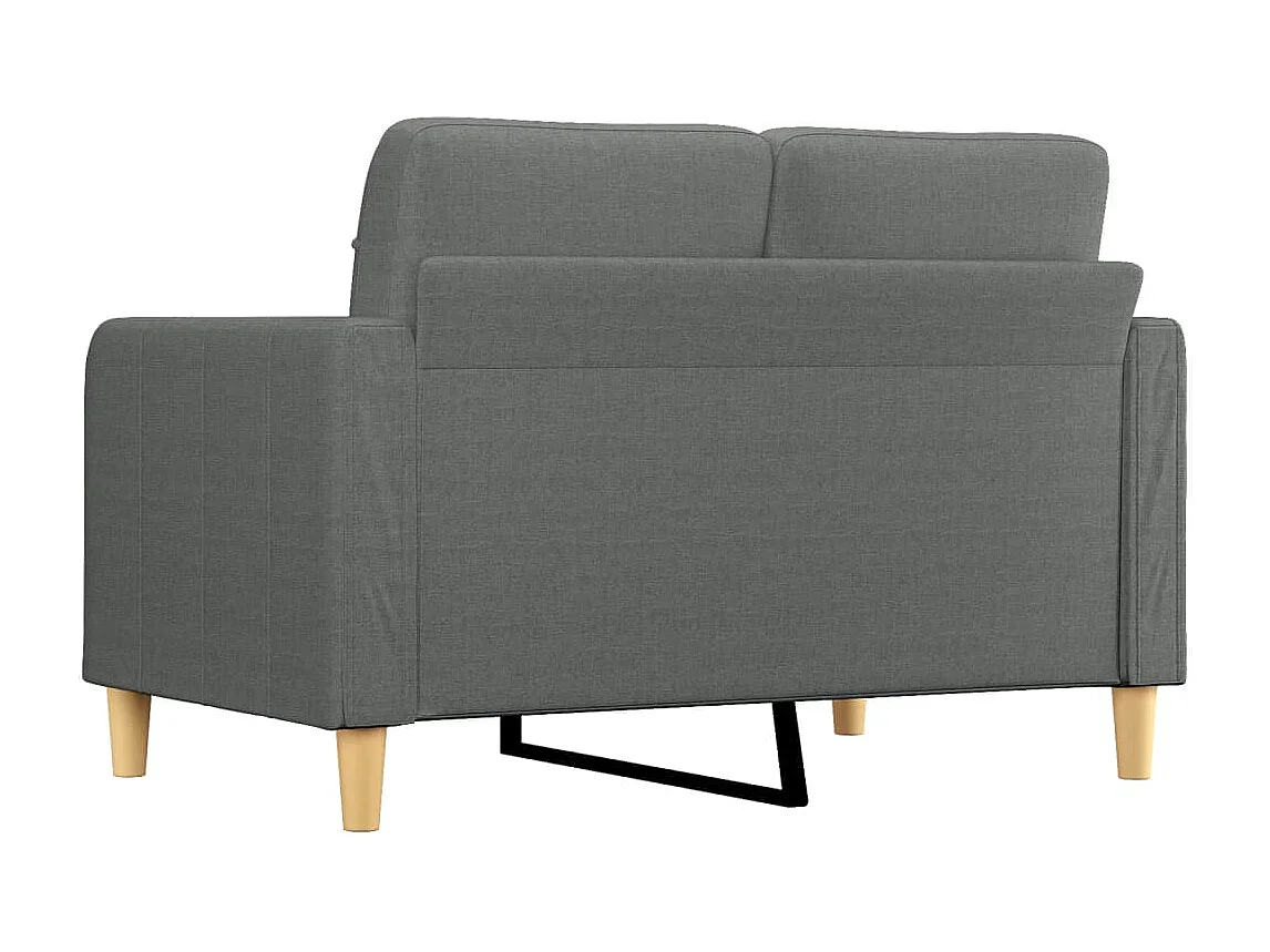 Divano a 2 Posti Grigio Scuro 120 cm in Tessuto