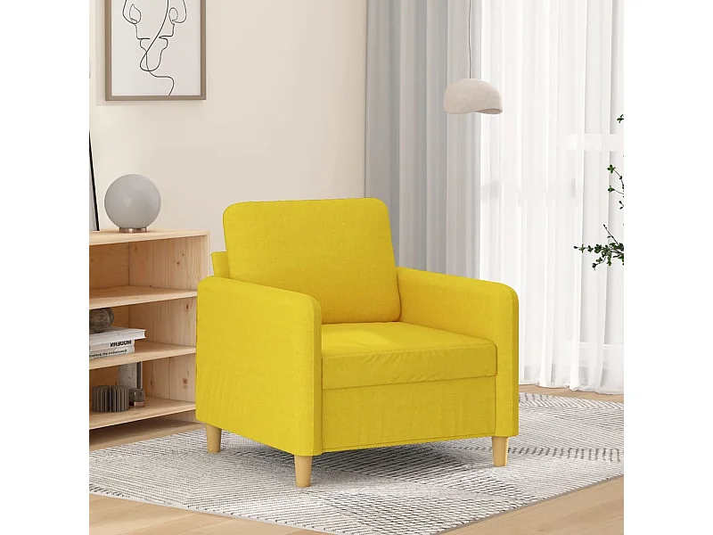Poltrona Giallo Chiaro 60 cm in Tessuto