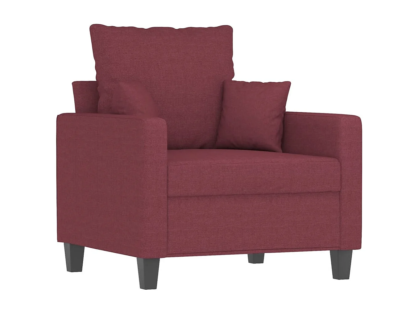 Fauteuil Rouge bordeaux 60 cm Tissu
