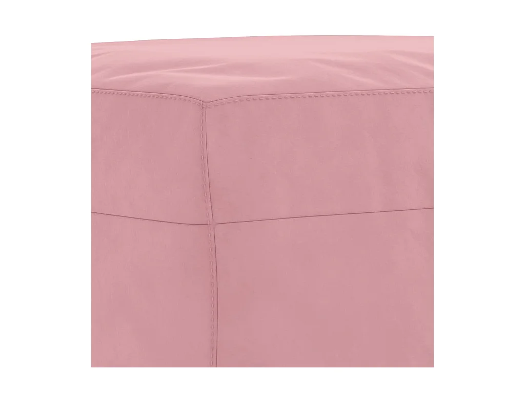 Set di Divani 3 pz con Cuscini rosa in Velluto