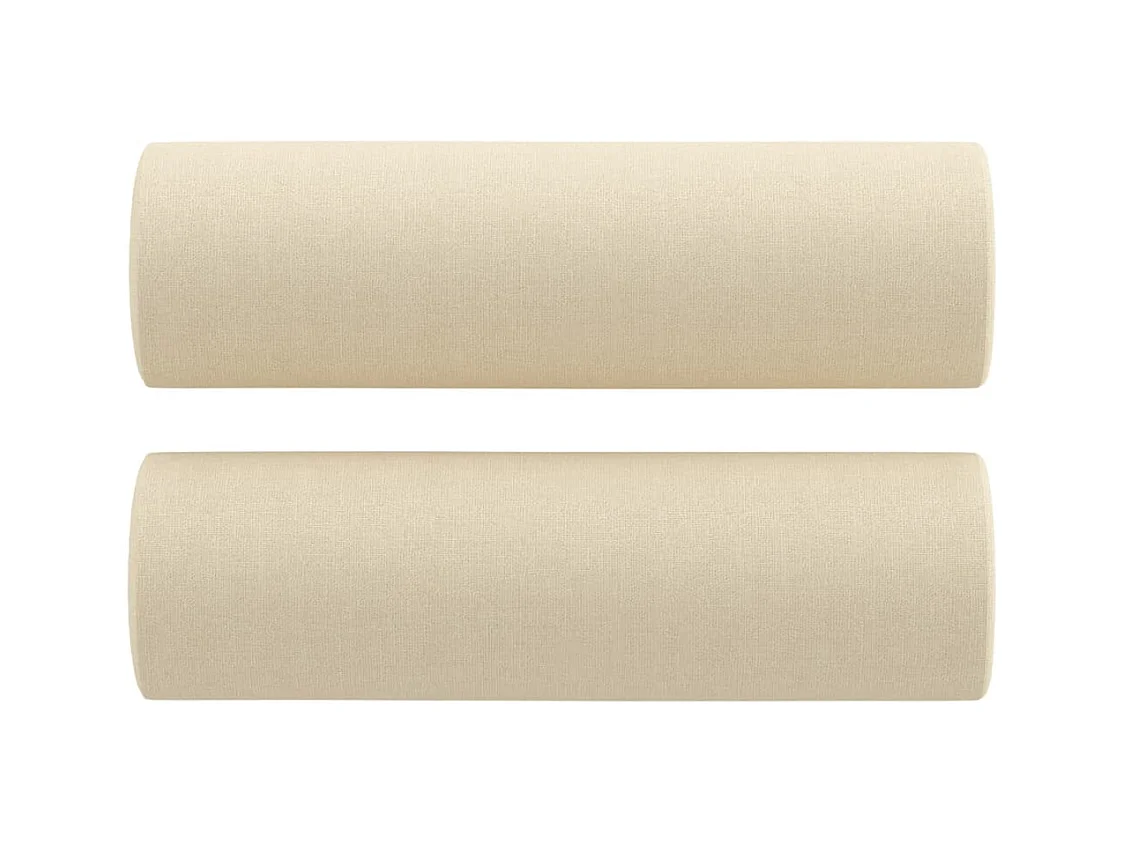 Ensemble de canapés 4 pcs avec coussins crème tissu
