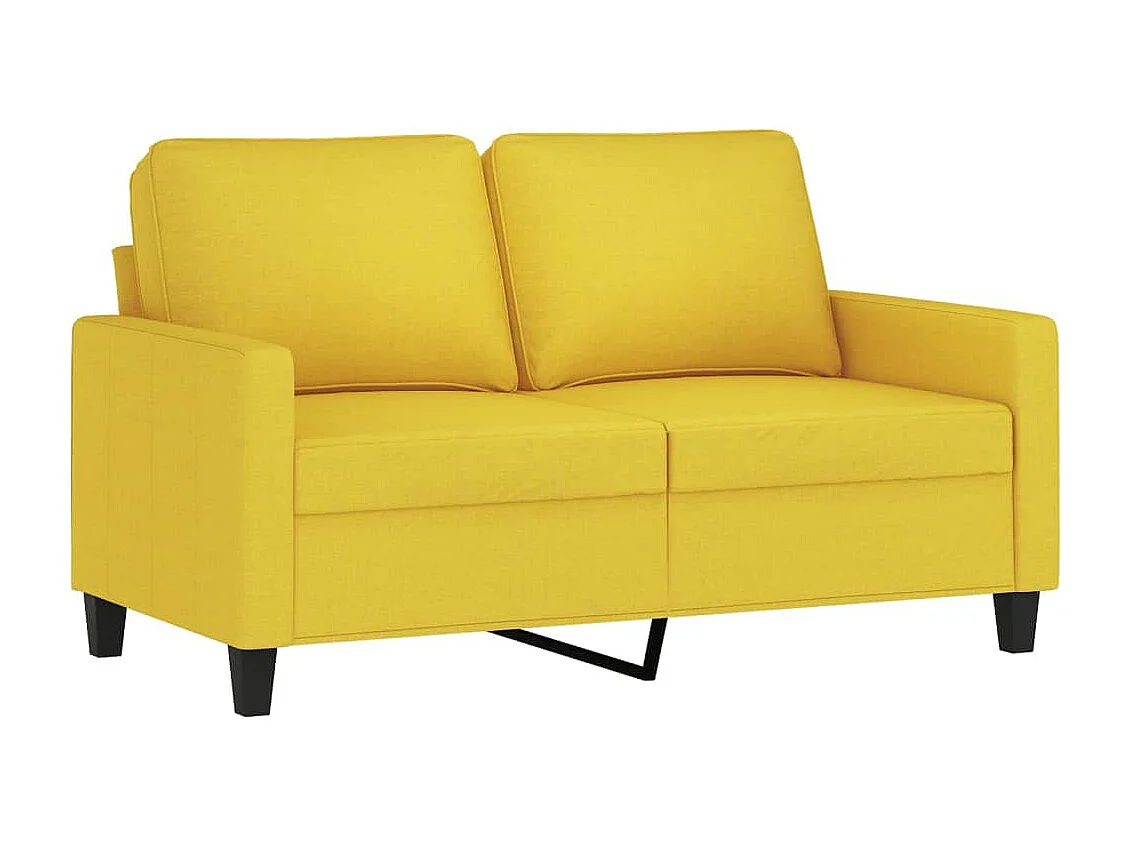 Juego de sofás con cojines 3 piezas tela amarillo claro