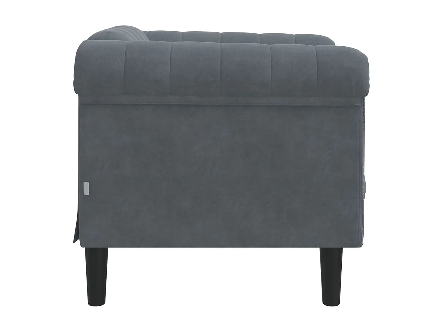 Fauteuil fluweel donkergrijs