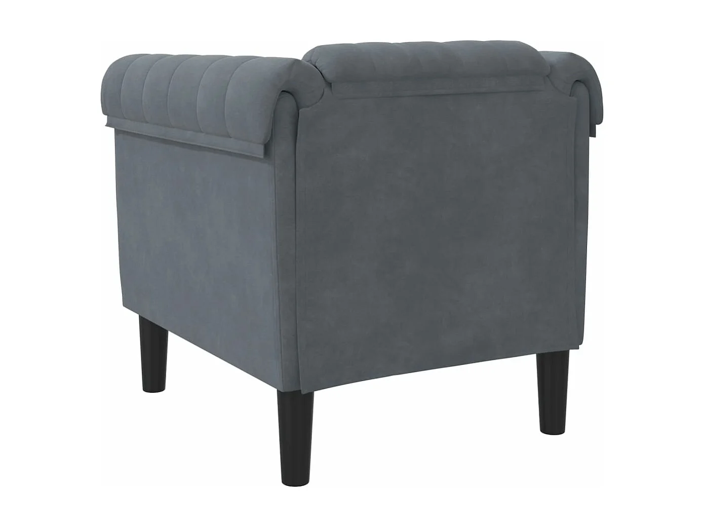 Fauteuil fluweel donkergrijs