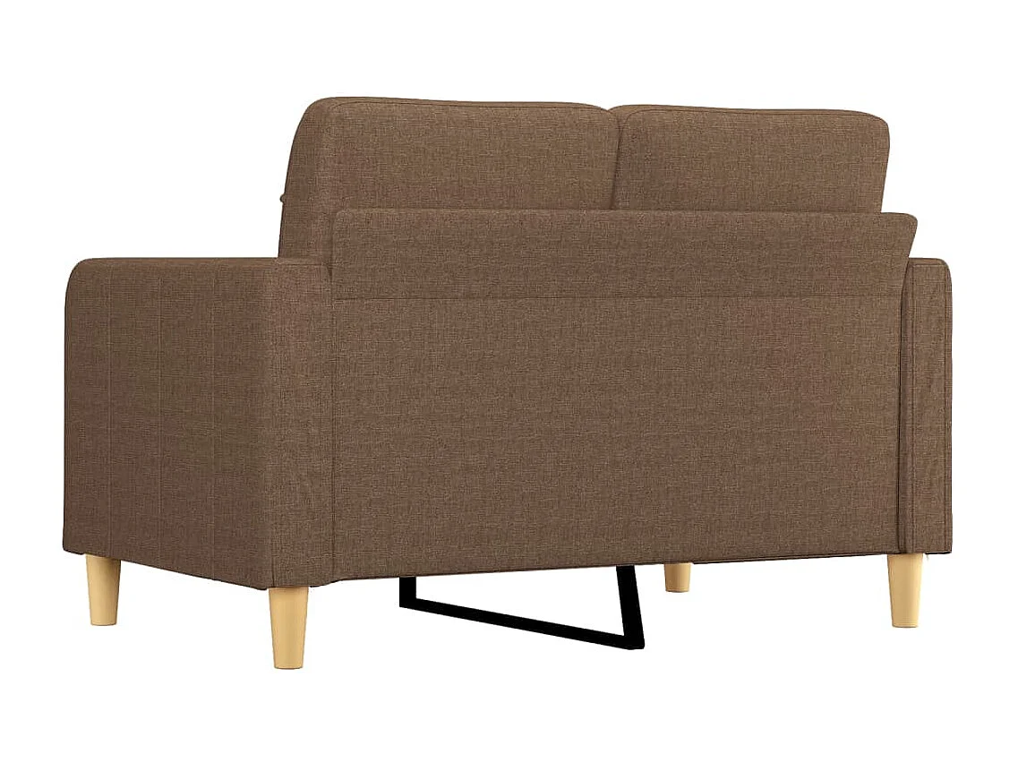 Canapé à 2 places Marron 120 cm Tissu