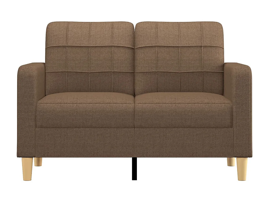 Canapé à 2 places Marron 120 cm Tissu