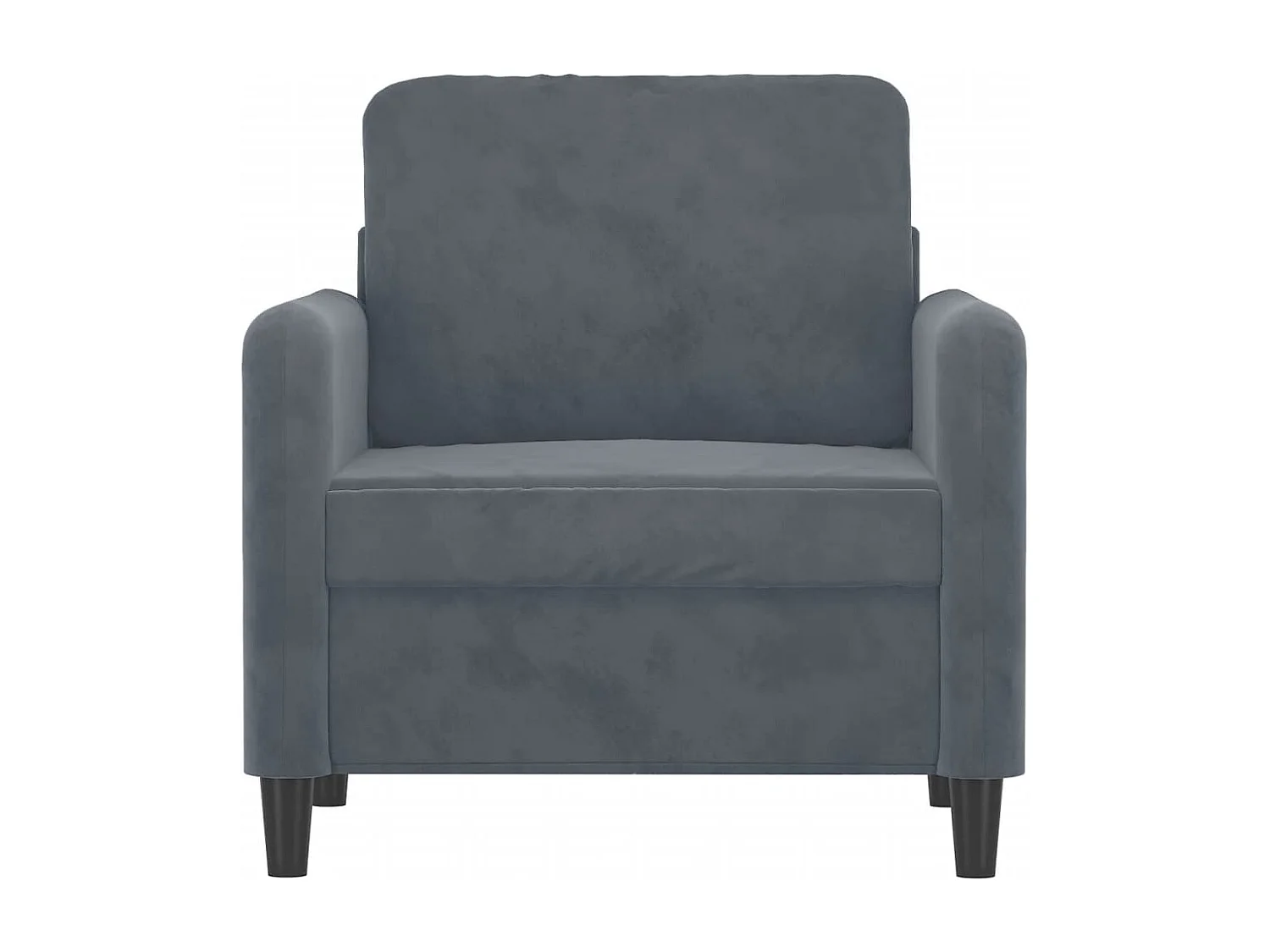 Sillón de terciopelo gris oscuro 60 cm