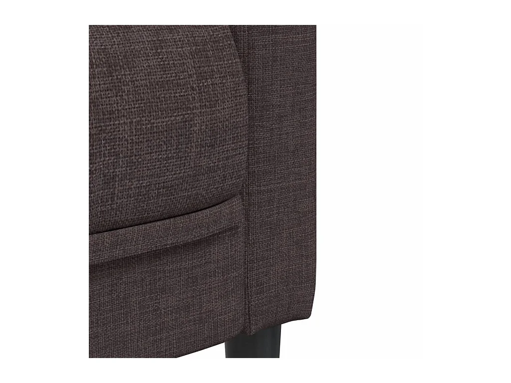 Ensemble de canapés 2 pcs marron foncé tissu