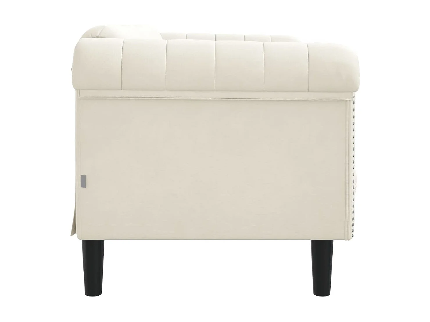 Sofá de 2 plazas terciopelo crema