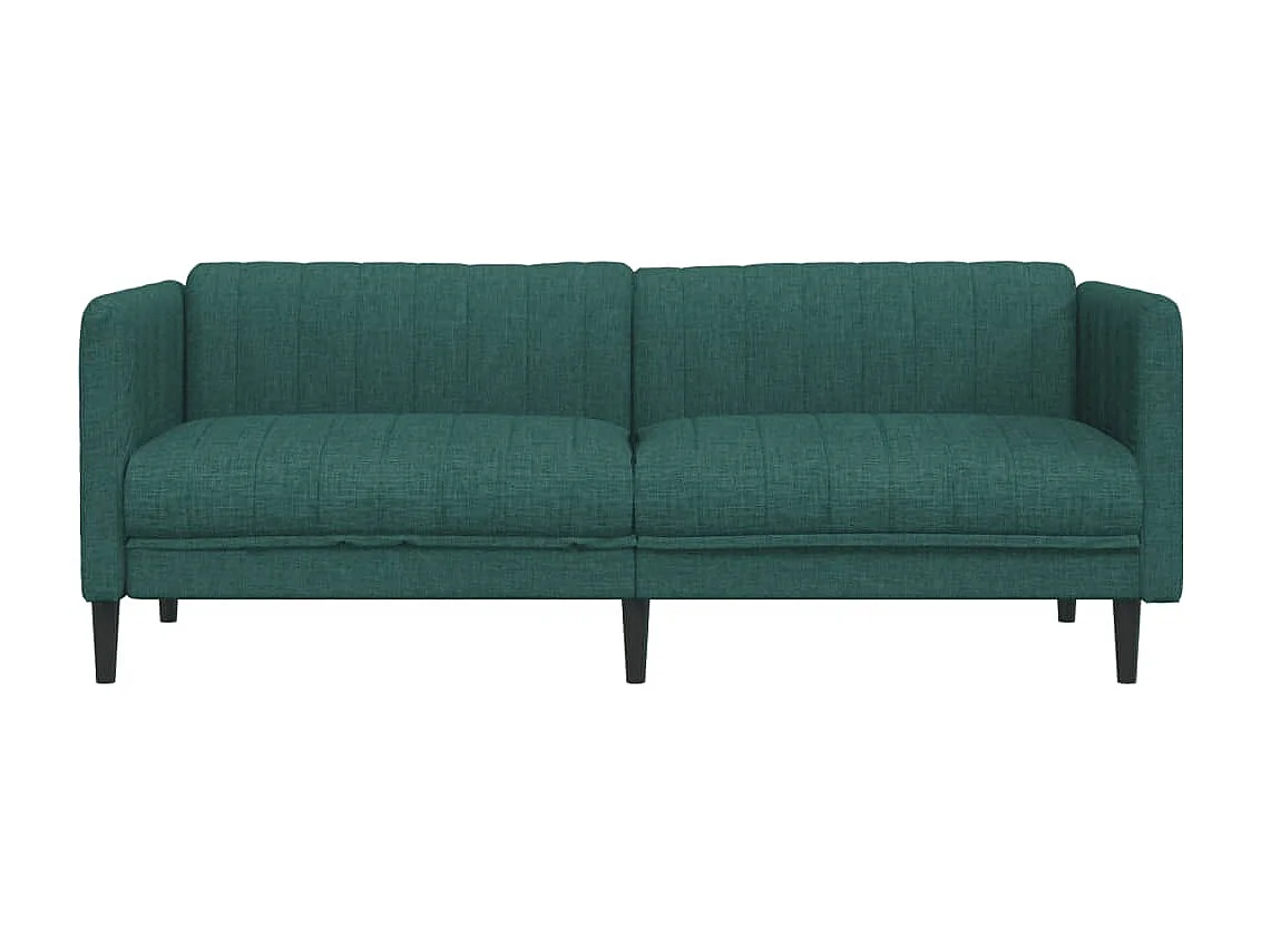 Sofa 3-Sitzer Dunkelgrün Stoff