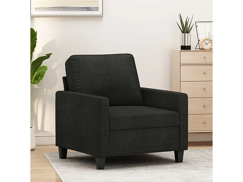 Sillón de tela negro 60 cm