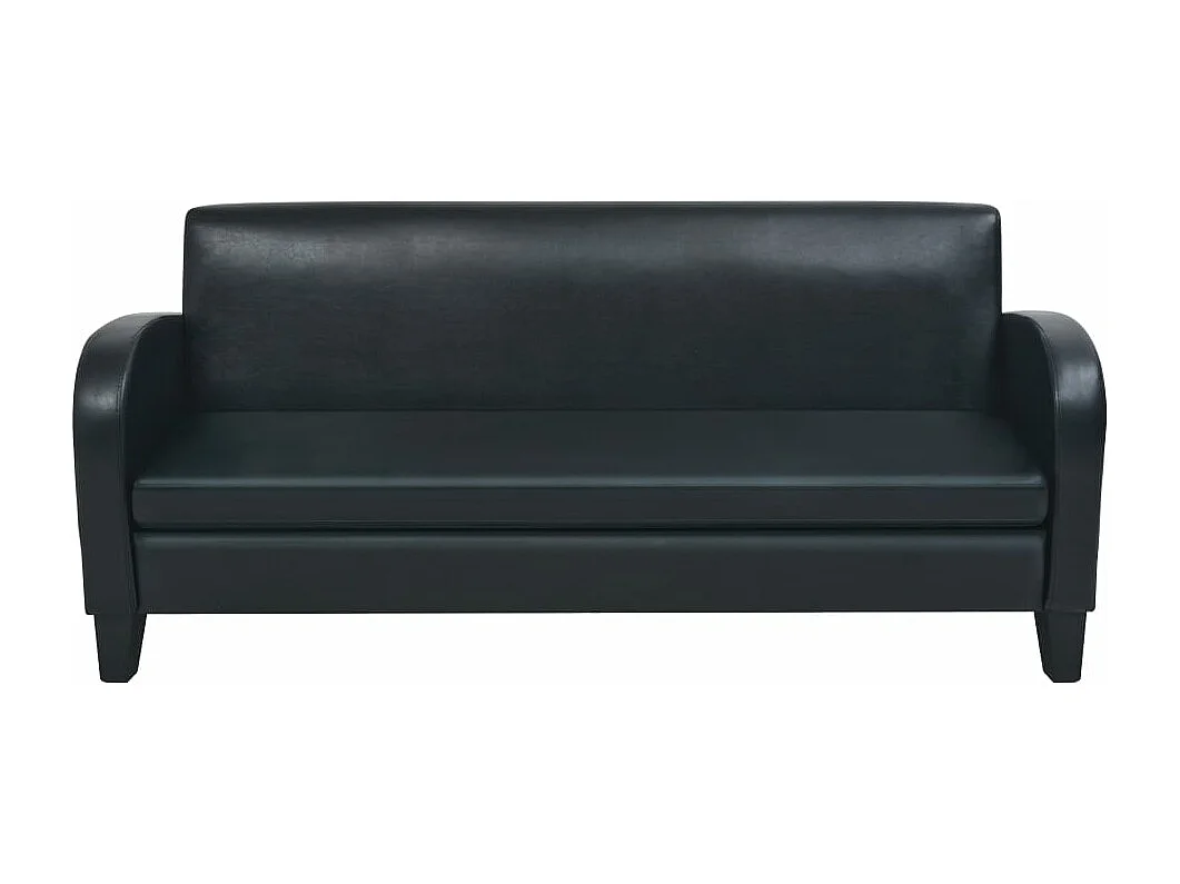 Set Divani 2 pz in Similpelle Nero