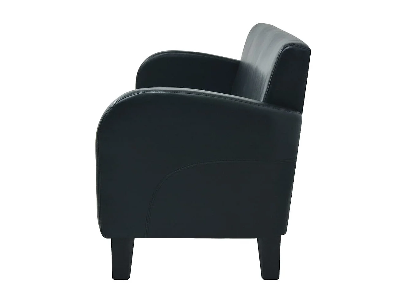 Set Divani 2 pz in Similpelle Nero