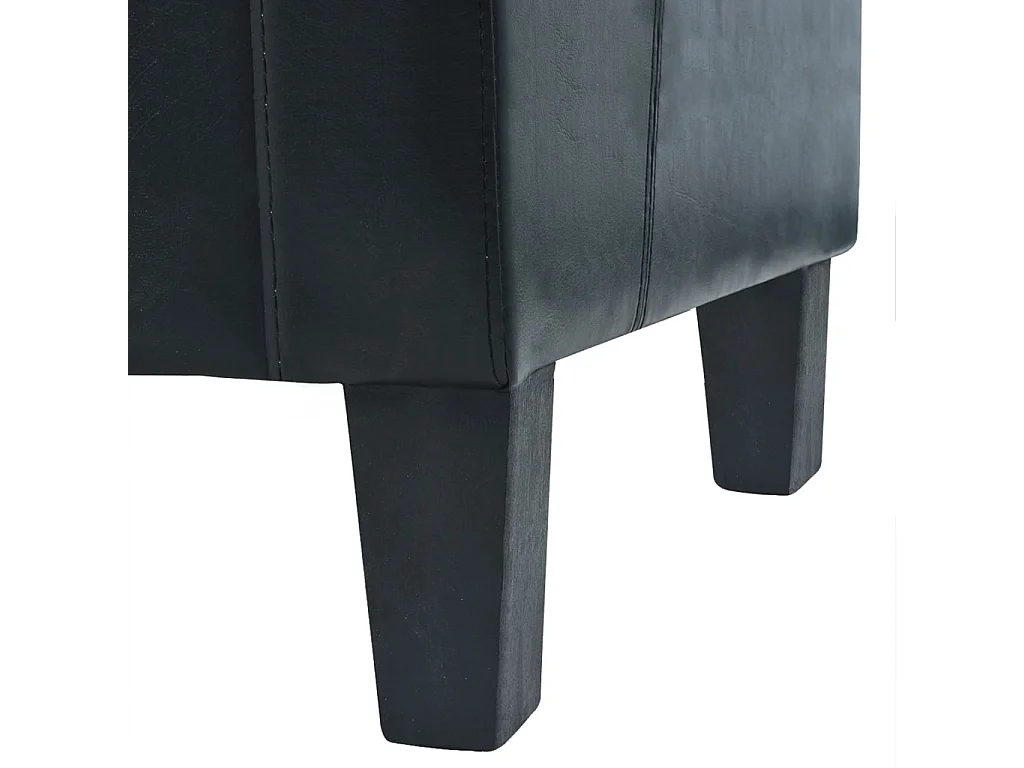 Set Divani 2 pz in Similpelle Nero