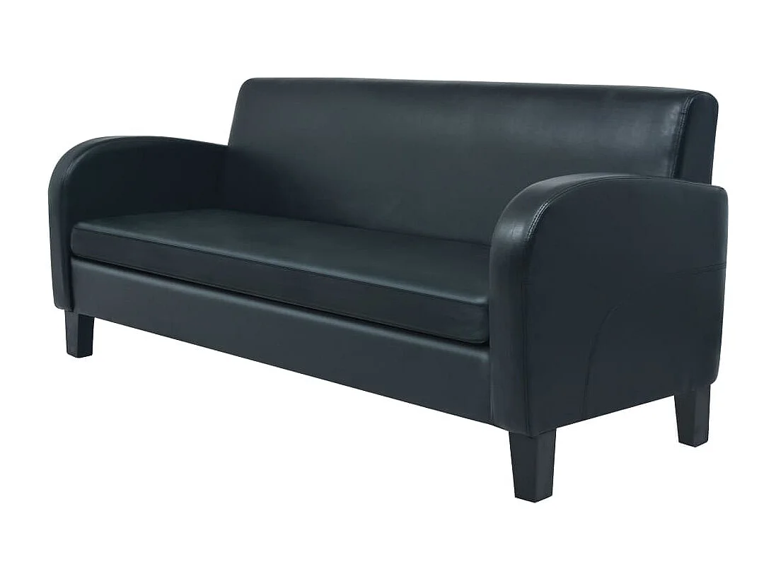 Ensemble de canapés 2 pcs cuir synthétique noir