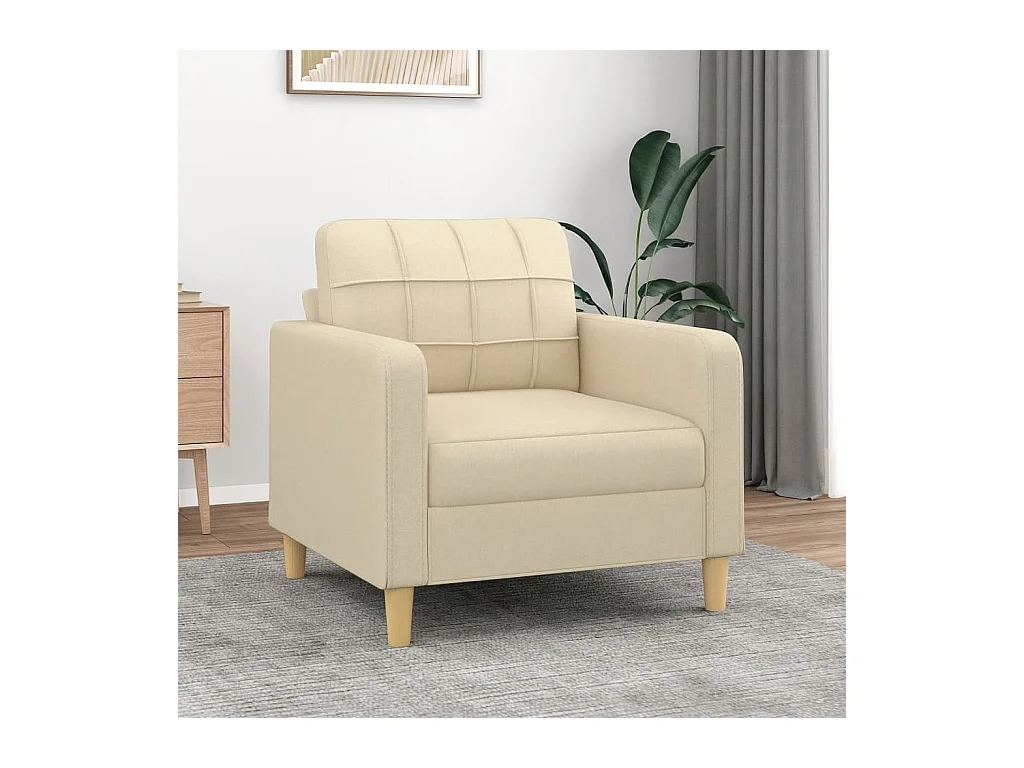Fauteuil Crème 60 cm Tissu