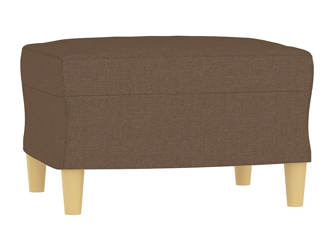 Ensemble de canapés 3 pcs avec coussins marron tissu