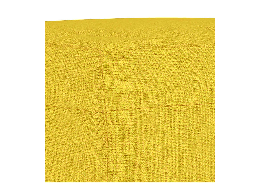 Set di Divani 3 pz con Cuscini Giallo Chiaro in Tessuto