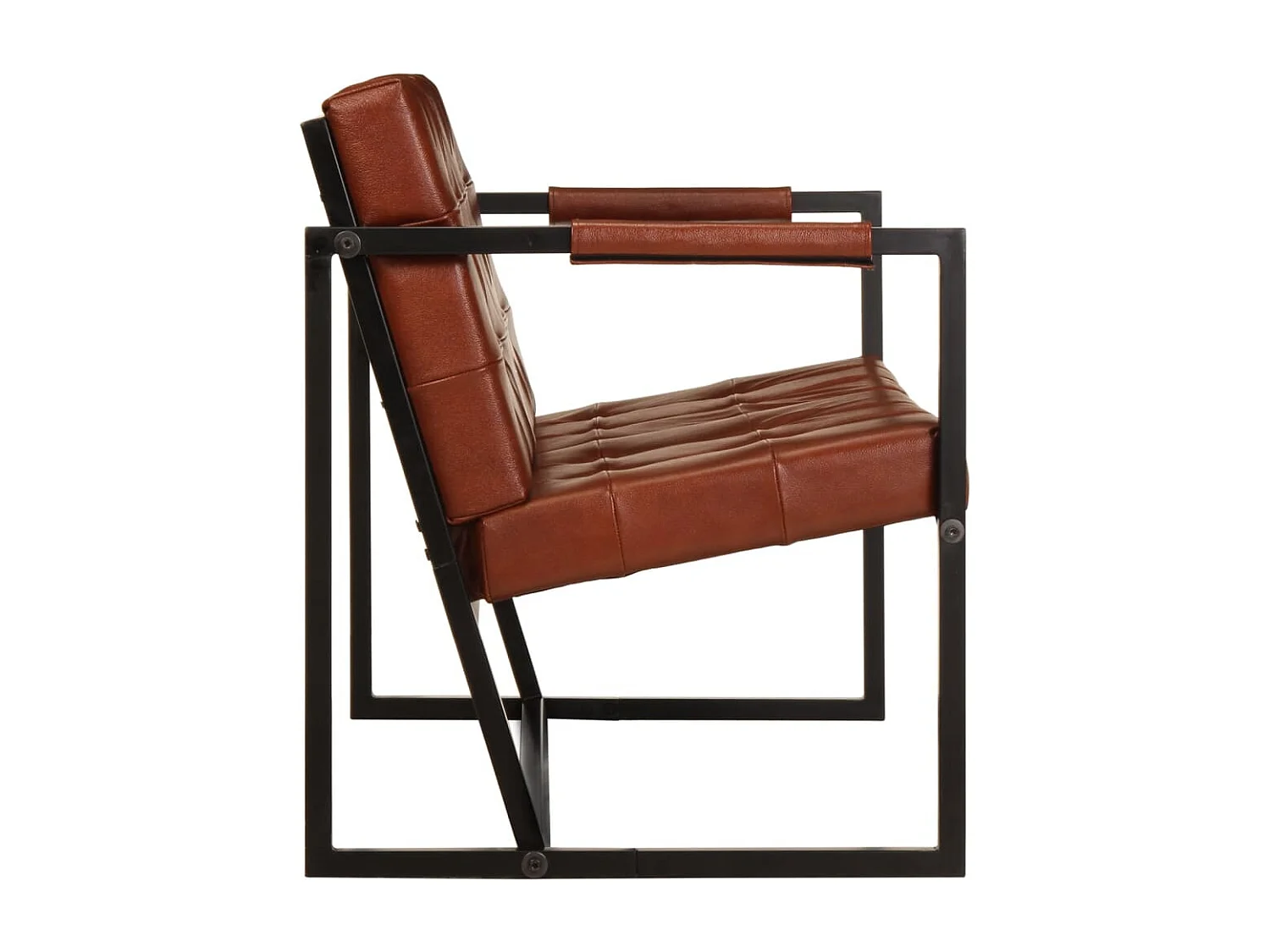 2-Sitzer-Sofa Braun Echtes Ziegenleder