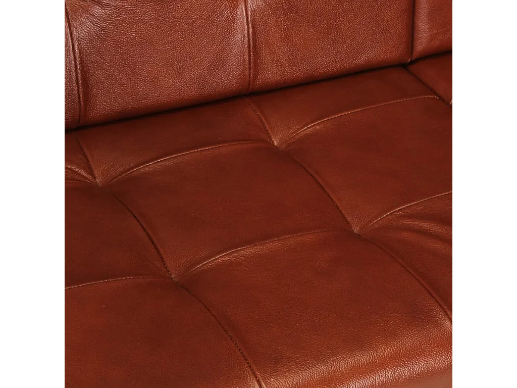 2-Sitzer-Sofa Braun Echtes Ziegenleder