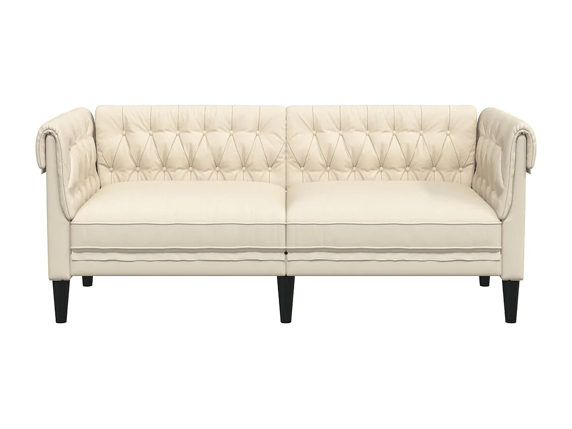 2-Sitzer-Sofa Chesterfield Leinen