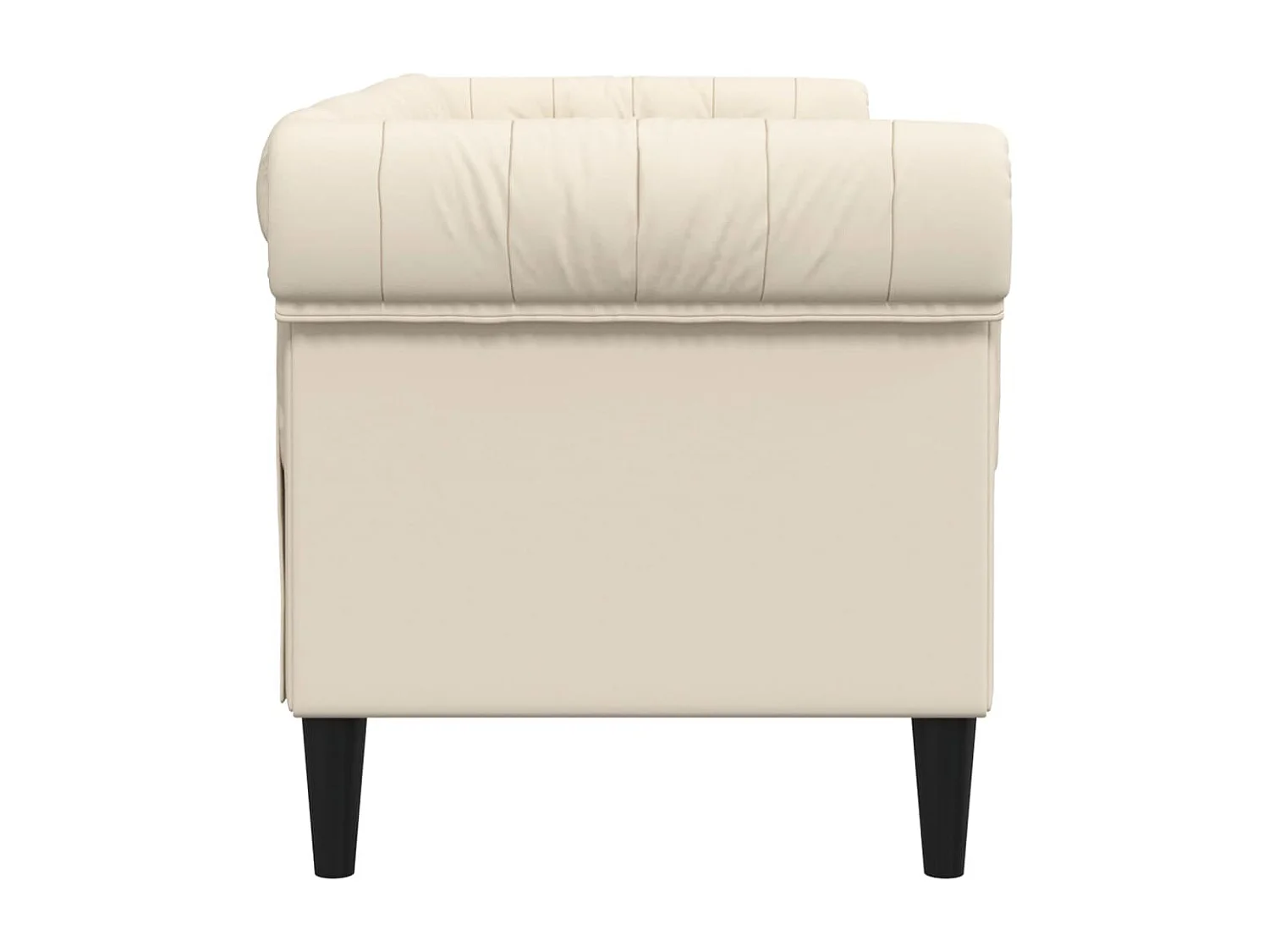 2-Sitzer-Sofa Chesterfield Leinen