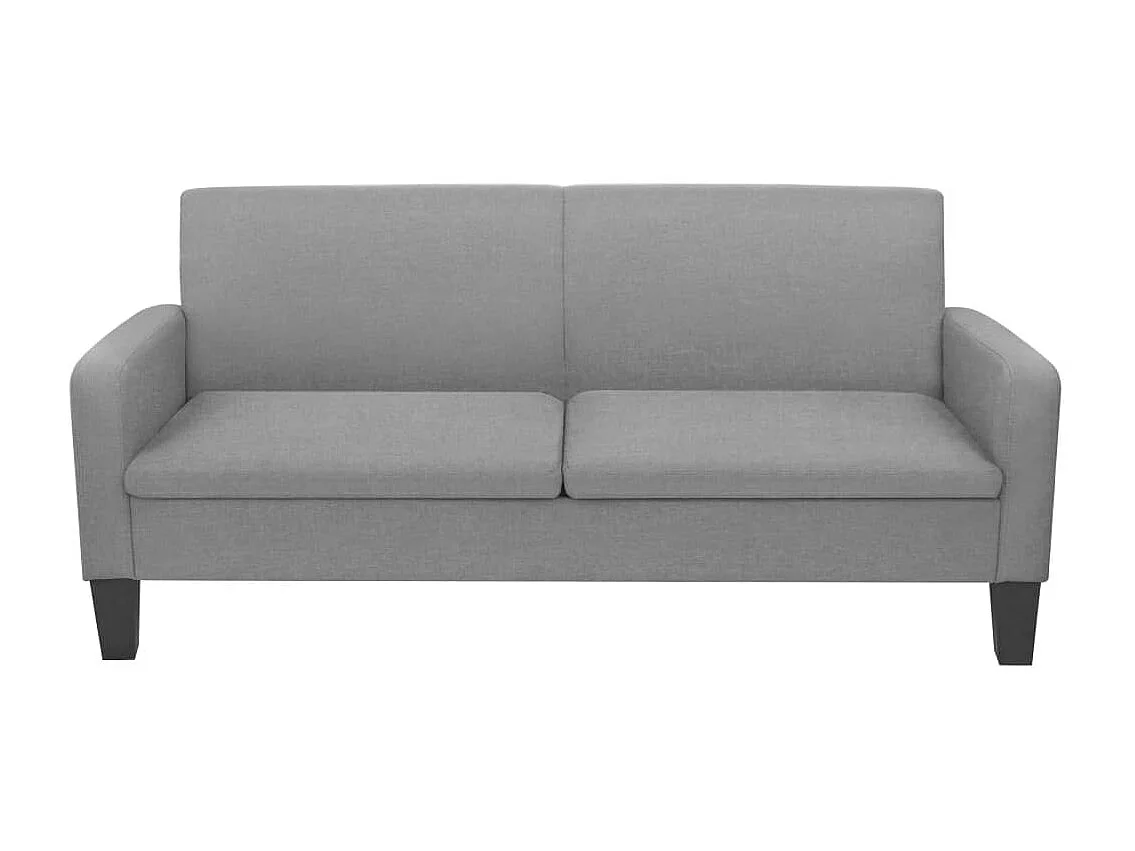 Canapé à 3 places 180 x 65 x 76 cm Gris clair