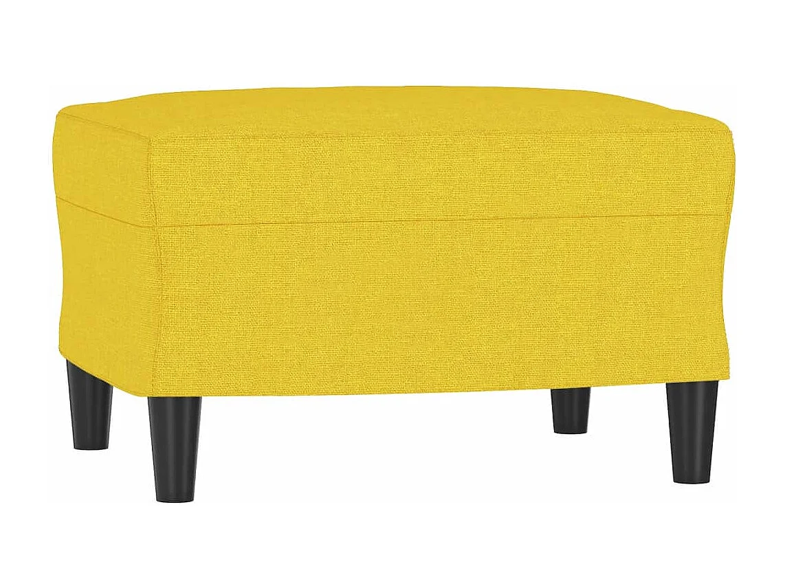 Set di Divani 4 pz con Cuscini Giallo Chiaro in Tessuto