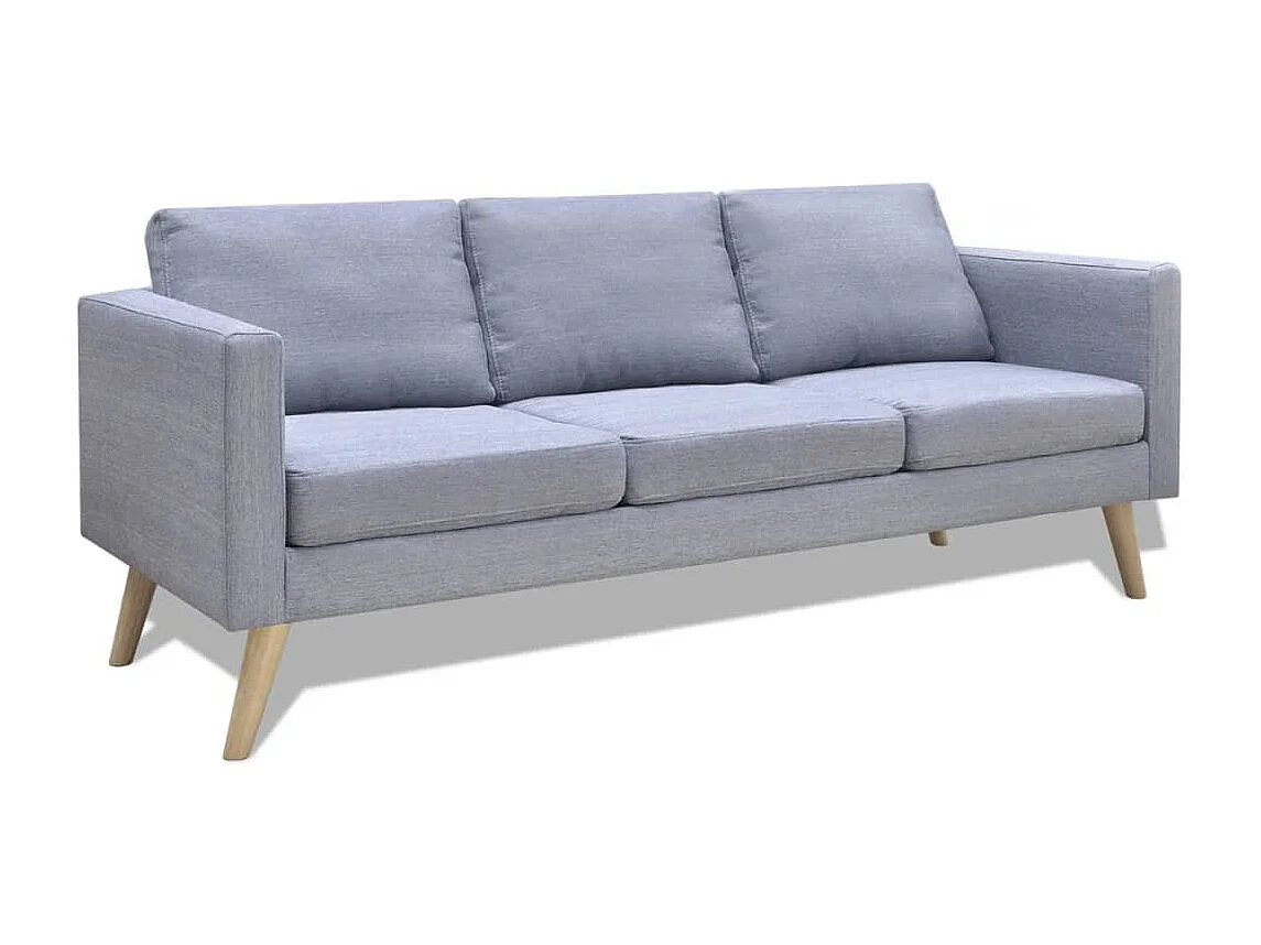 Ensemble de canapés à 2 places et à 3 places Tissu Gris clair