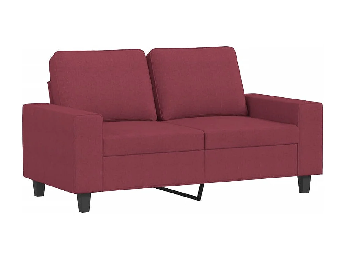 Set di Divani 4 pz Rosso Vino in Tessuto